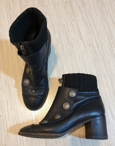 Chanel schwarz leder - chanel,