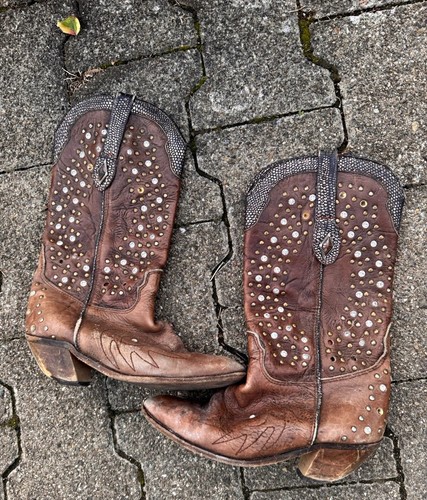 Braune westernstiefel aus - westernstiefel,