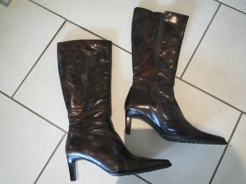 Stiefel spitz echtleder leder - echtleder,