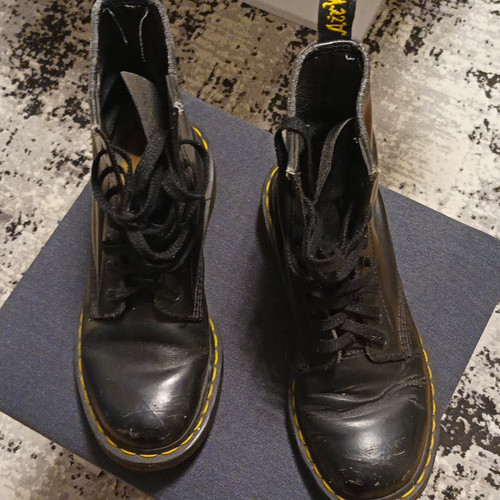 Martens leder stiefelette - dr.,