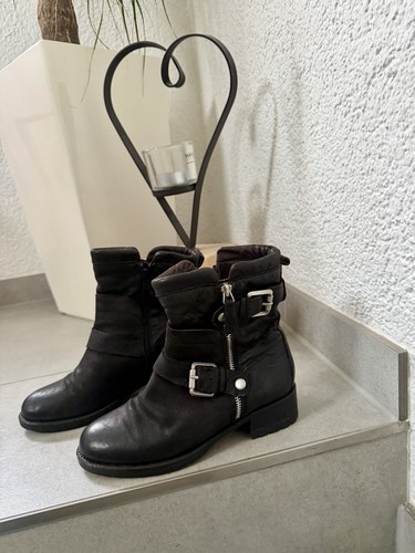 Damen biker stiefeletten leder - biker,